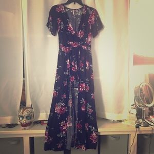 Floral romper maxi dress